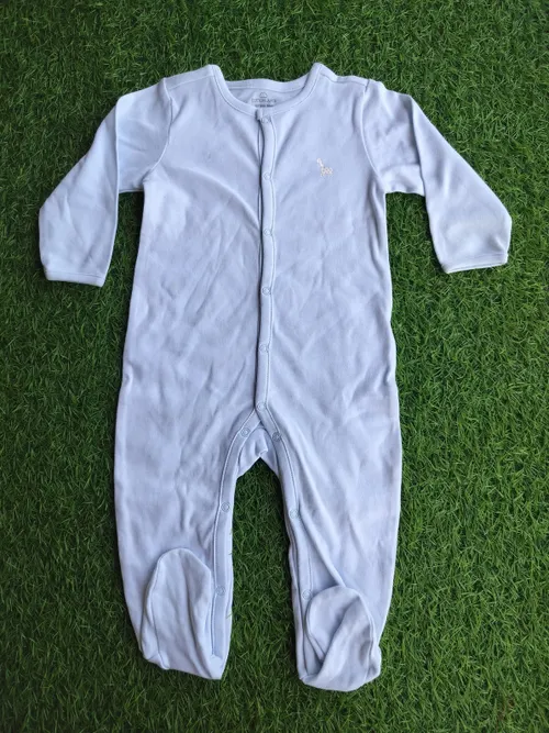 Blue Giraffe Sleepsuit