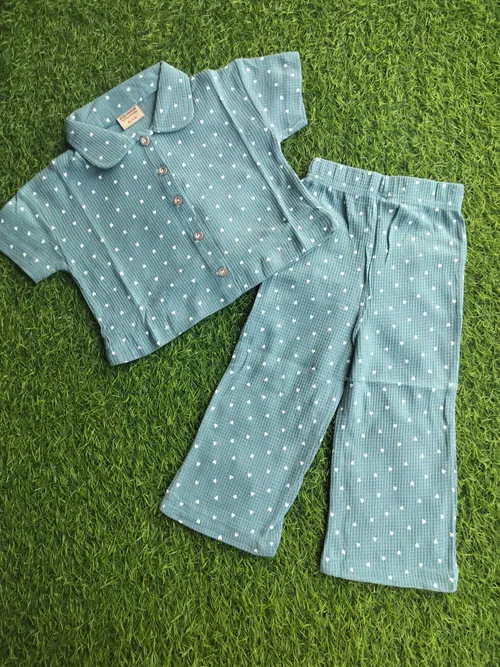 Teal Blue Collar Coord POLO