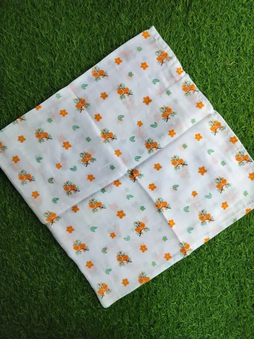 Orange Bloom Muslin Swaddle 100*100 