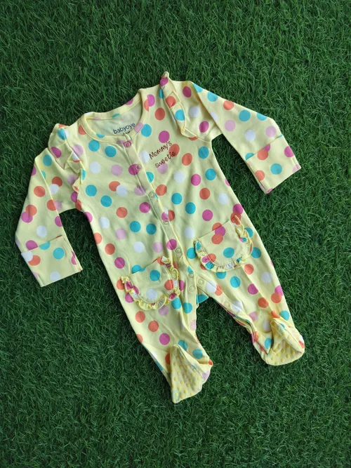 Multicolor Polka Sleepsuit