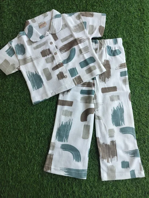 Abstract print Collar Coord POLO