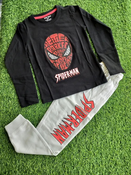 Spiderman Black Full Sleeve Set