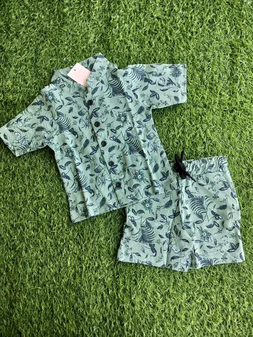Mint Jungle Shorts Set