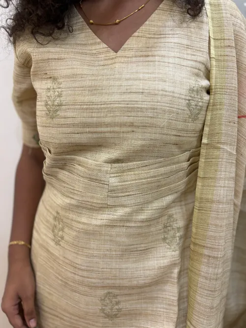 Khadi Printed Kurti with dupatta