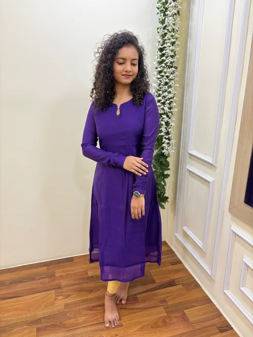 Purple A Line Kurti