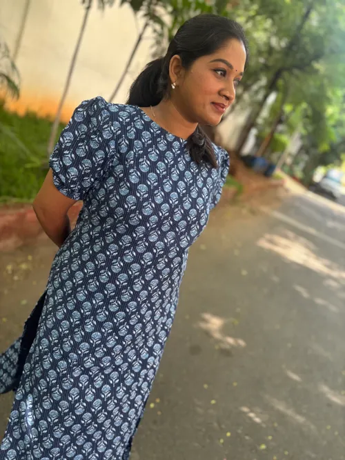"Indigo" Blue Kantha Cotton Co ords Set 