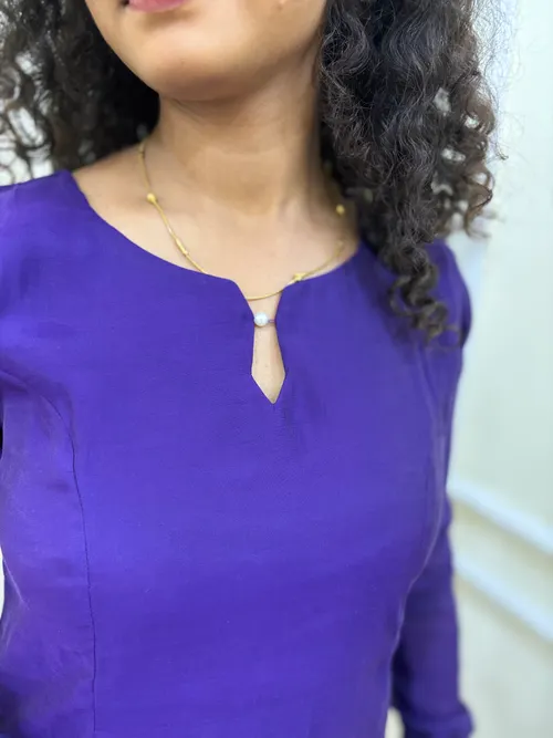 Purple A Line Kurti
