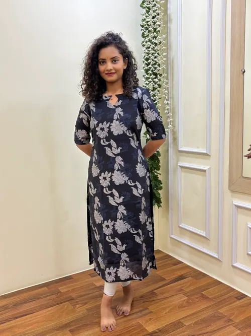 Muslin Black Kurti