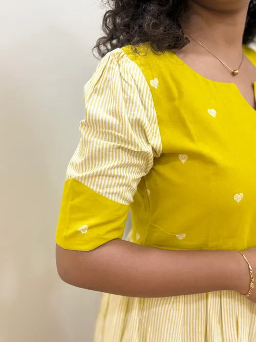 Mustard Yellow Handloom Cotton Maxi