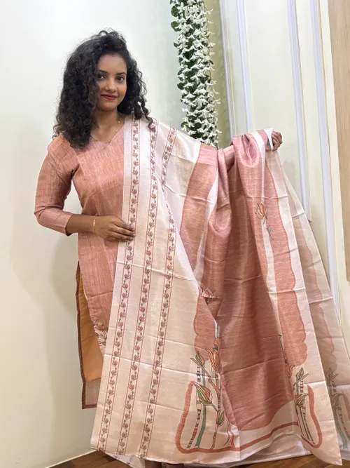 Tissue Kurti With Dupatta