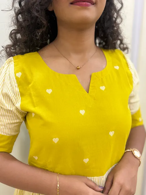 Mustard Yellow Handloom Cotton Maxi