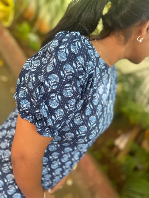 "Indigo" Blue Kantha Cotton Co ords Set 