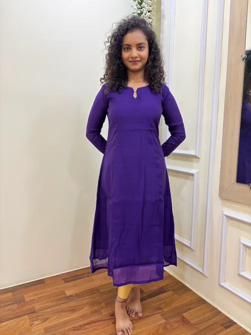 Purple A Line Kurti