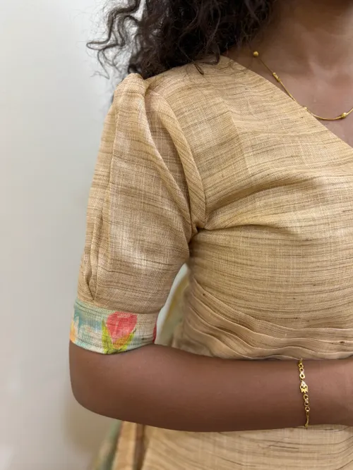 Khadi Floral Print Kurti with Dupatta