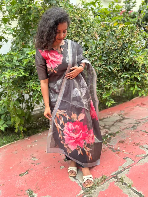 Black Bloom 3 piece Suit