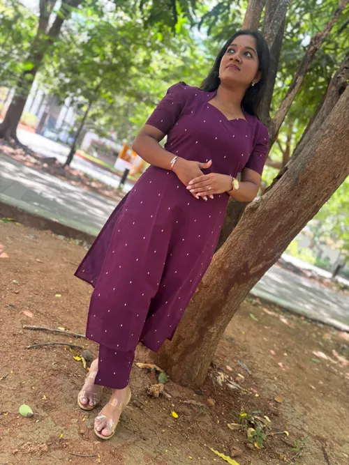 "Purple" Handloom Cotton Co ords set