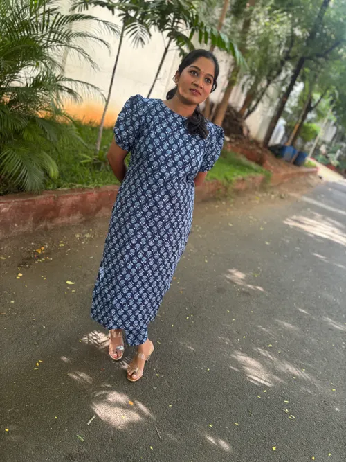 "Indigo" Blue Kantha Cotton Co ords Set 