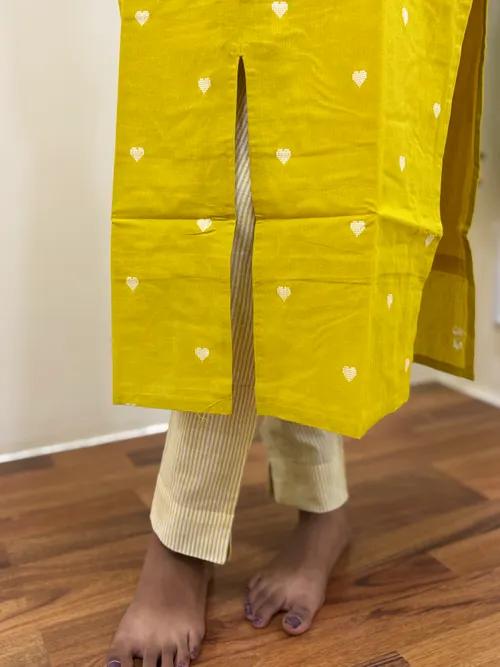 Mustard Yellow Handloom Cotton Coords