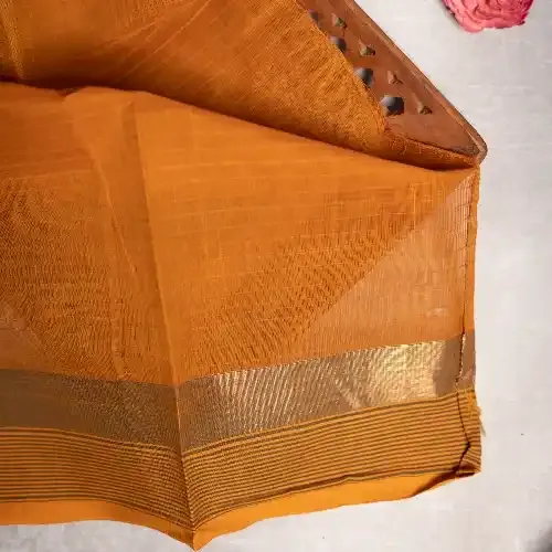 Women's Chettinad Cotton Plain Handloom Sarees with silk mixed and zari border