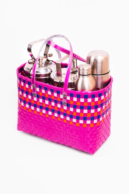 Pink Chettinad Lunch Baskets