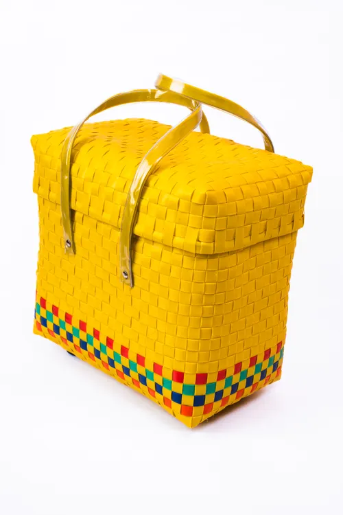 5Colour set of 5 Chettinad Baskets with lids