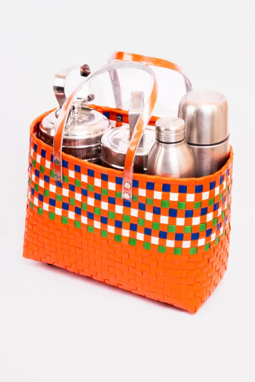 Orange chettinad lunch baskets