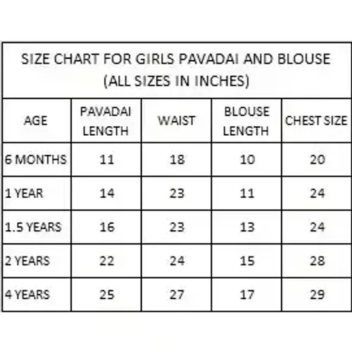 Pink Pavadai with Blue Blouse