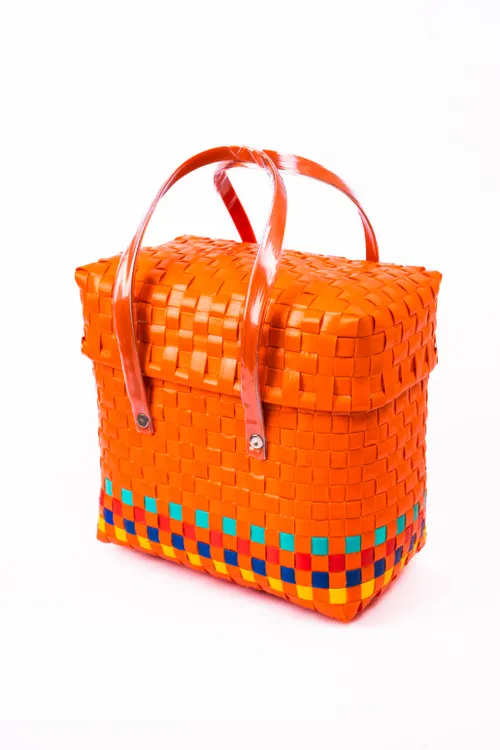 5Colour set of 5 Chettinad Baskets with lids