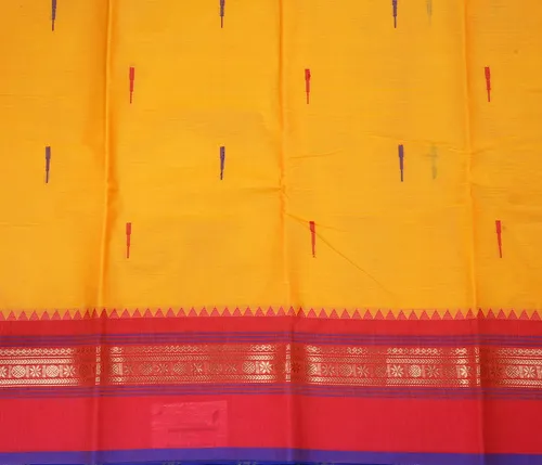 Fine Cotton Orange Saree