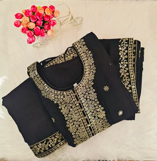 BLACK ANARKALI KURTI SETS AKS02