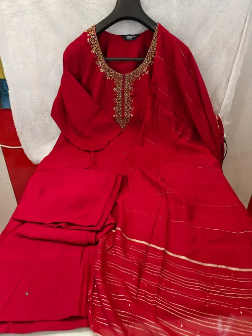 MAROON PREMIUM KURTI SET KS09