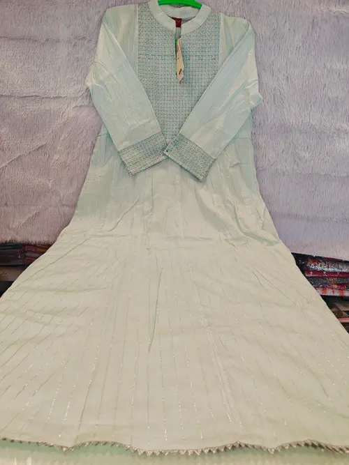 SILVER STRIPES ANARKALI KURTI AK27