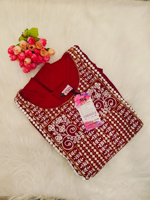 MAROON WITH EMBIRODERY SU114