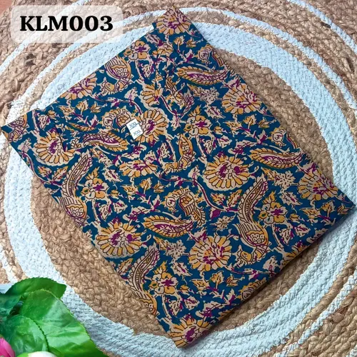 Kalamkari kurti - KLM003 / Peacock blue