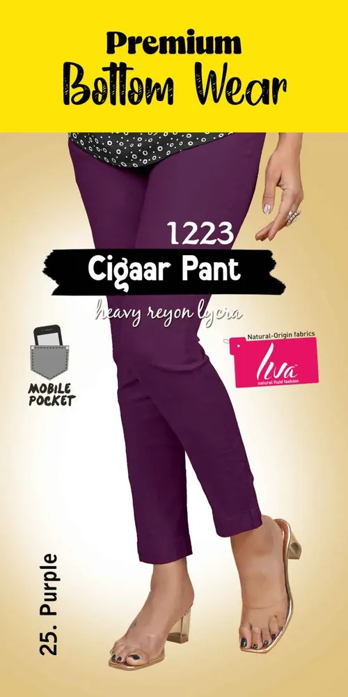 Liva kurti pant - BTM016 / Purple colour 