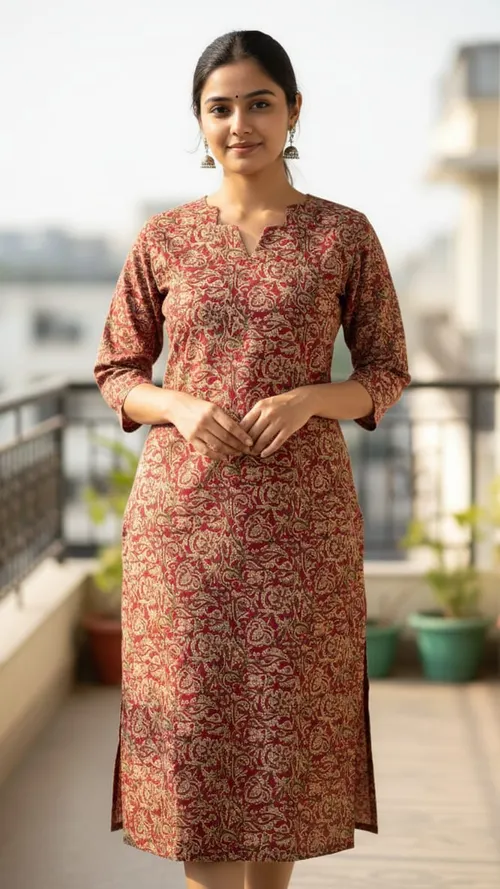 Kalamkari kurti - KLM002 / Megentha 