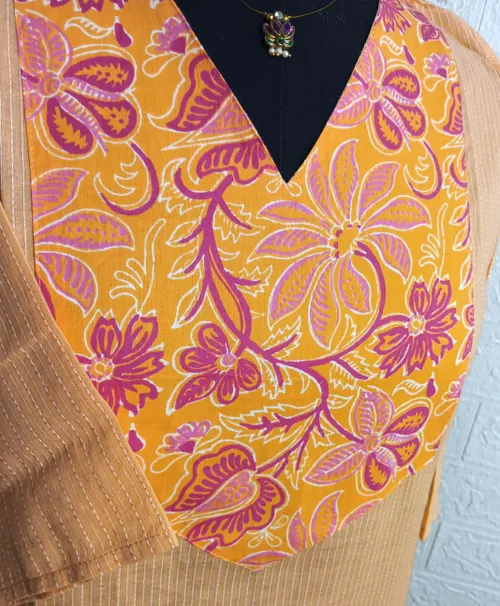 Kantha Cotton Kurtis KC08 - Peach