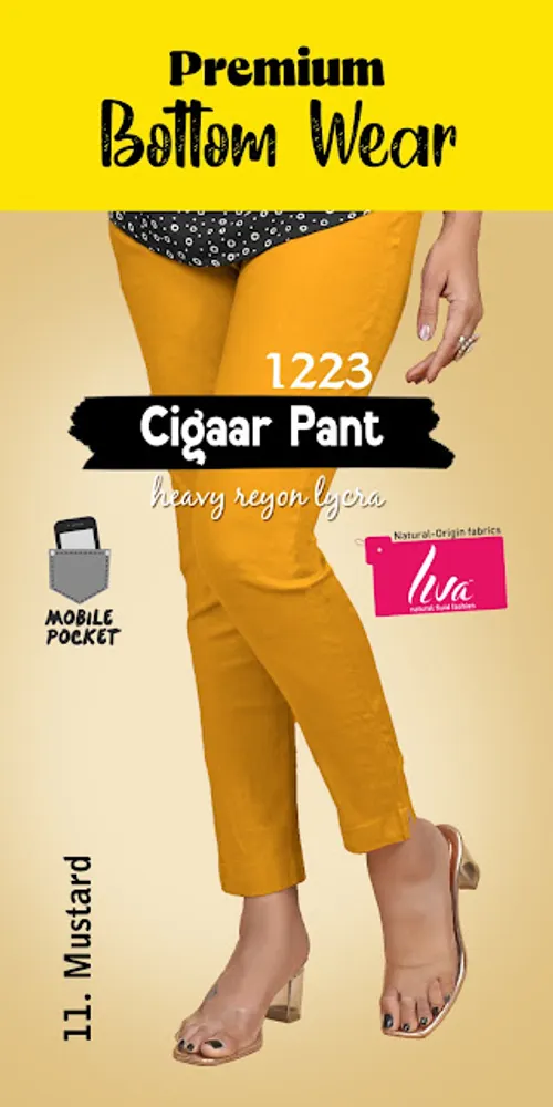 Liva kurti pant - BTM019 / Mustard 