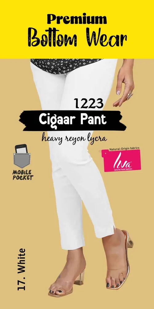 Liva kurti pant - BTM006 / White