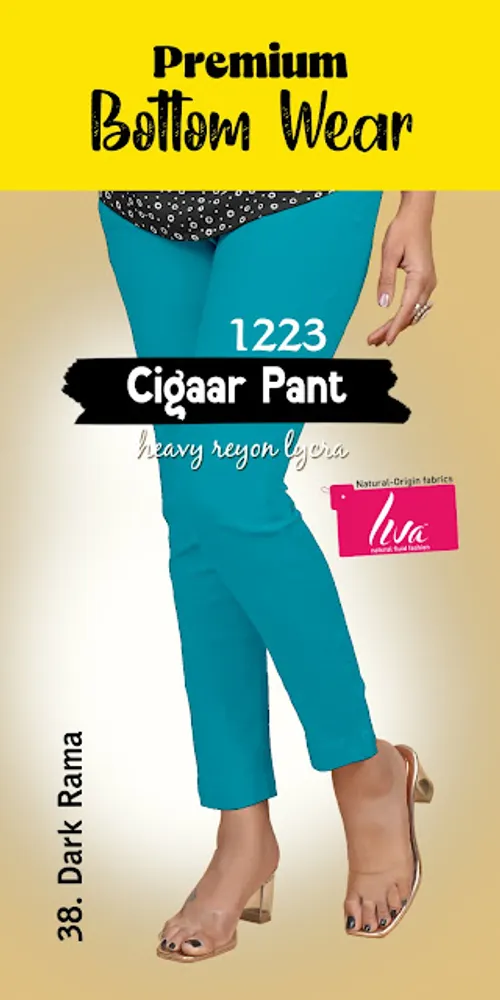 Liva kurti pant - BTM018 / Rama green 