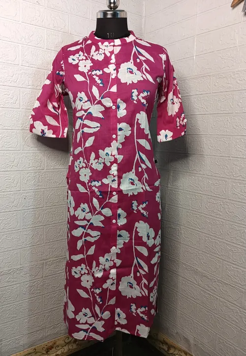 Kurti + duppatta set -KD001 Megentha pink 