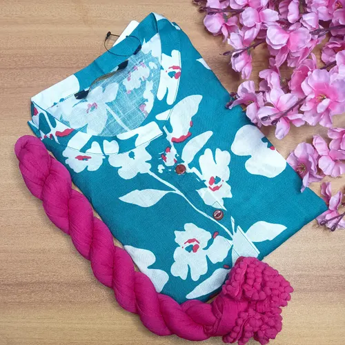 Kurti + duppatta set - KD002  Turquoise green 