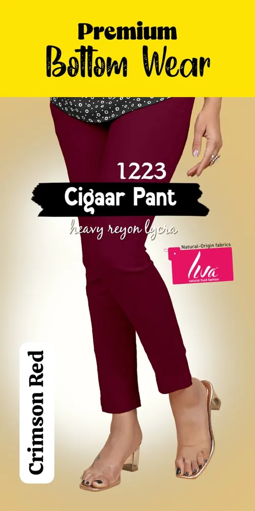 Liva kurti pant - BTM020 / Crimson red