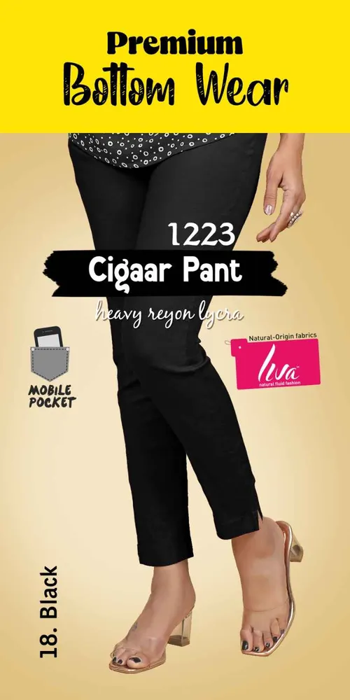Liva kurti pant - BTM002 / Black 