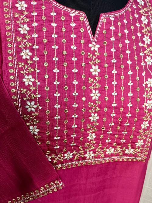 Vatican Silk kurti  VT01 - Megentha pink