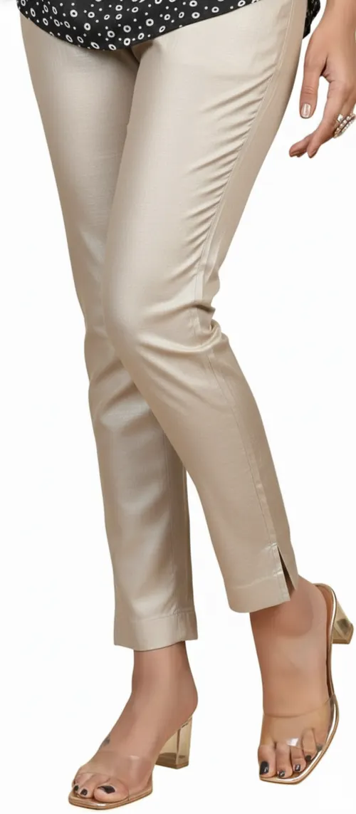 Live kurti pant - BTM015 / Silver beige colour 