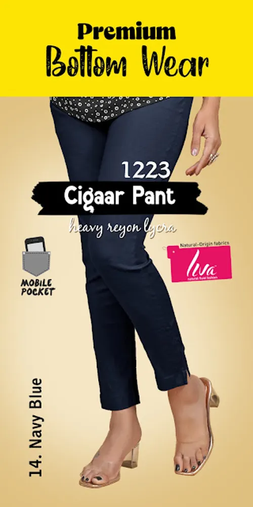 Liva kurti pant - BTM010 / Navy blue