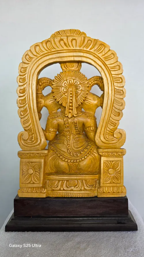 12" Large Chaturbhuja Lord Ganesha Seated on Kirtimukha Throne | Idampuri Vinayagar